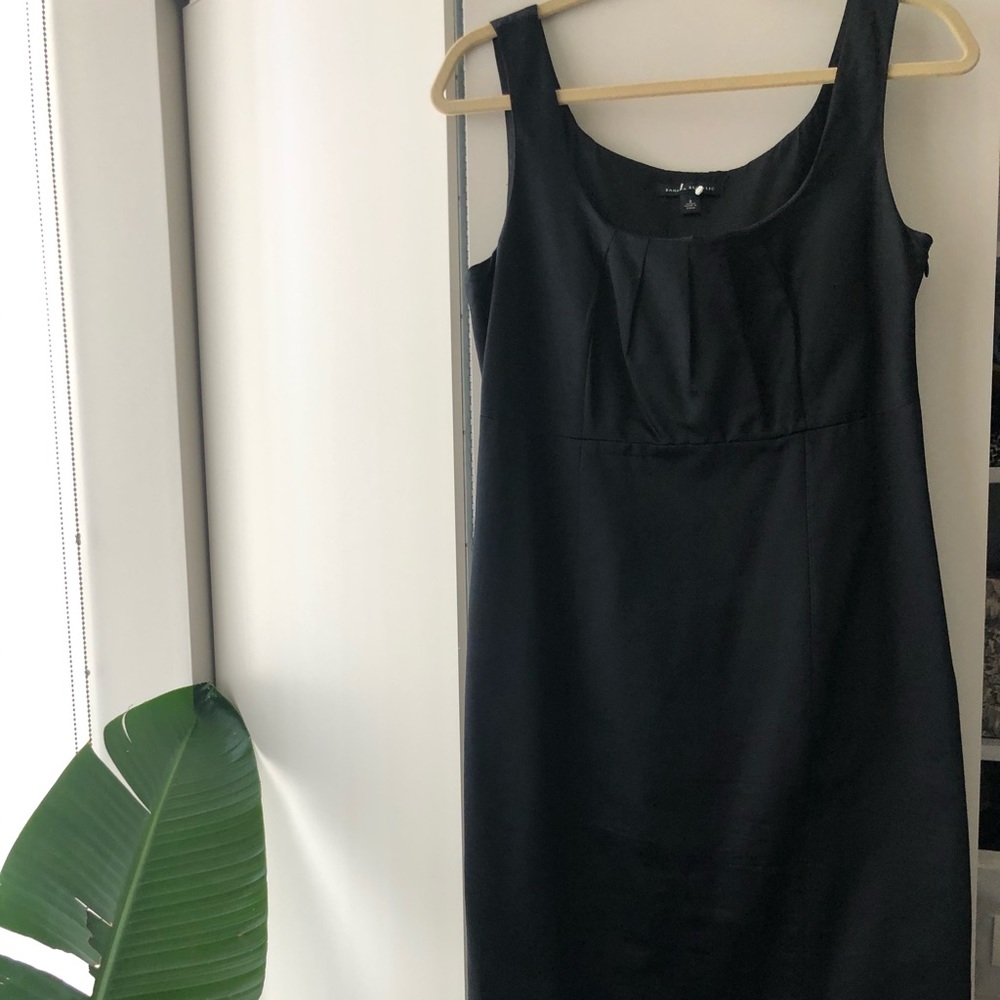 Banana Republic silk black knee length dress 8